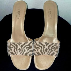 Gucci slides kitten heels